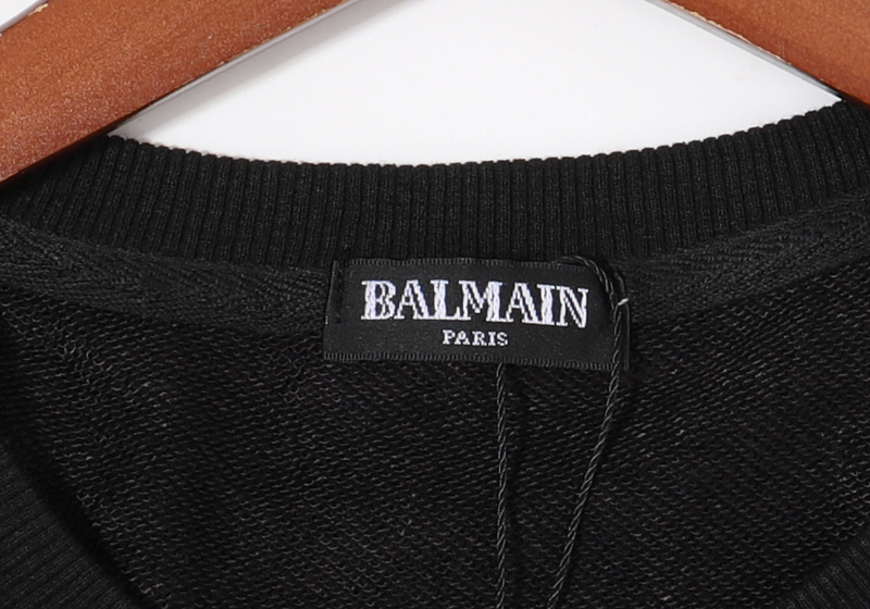 Свитшот Balmain Color Label Brand "Black" фото № 5