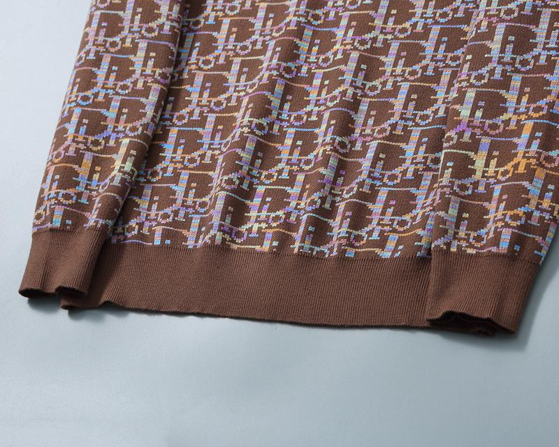 Лонгслив Christian Dior Colorful Print Logos Dior "Brown" фото № 3