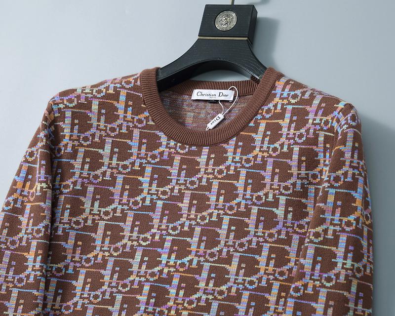 Лонгслив Christian Dior Colorful Print Logos Dior "Brown" фото № 2