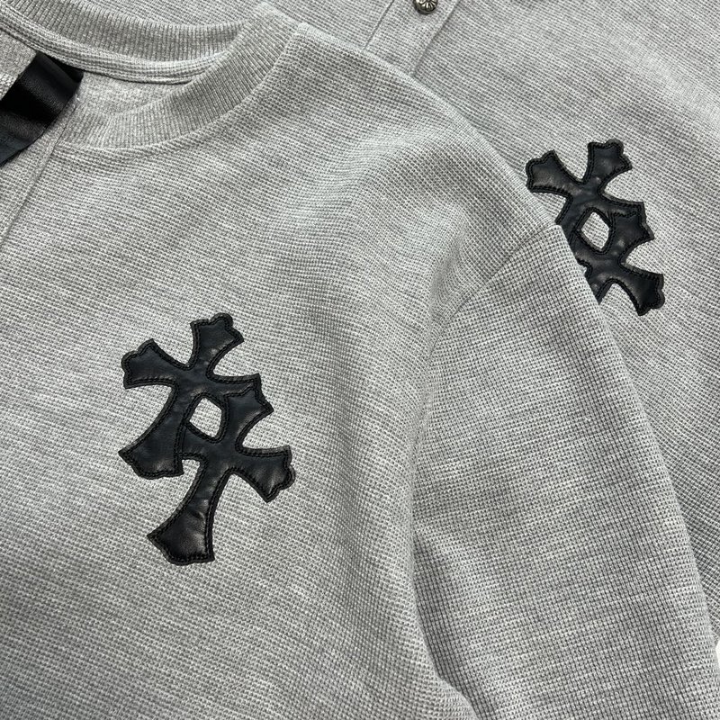 Футболка Chrome Hearts Long Sleeves Buttons "Gray" фото № 4