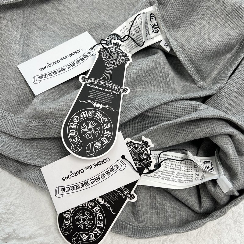 Футболка Chrome Hearts Long Sleeves Buttons "Gray" фото № 5