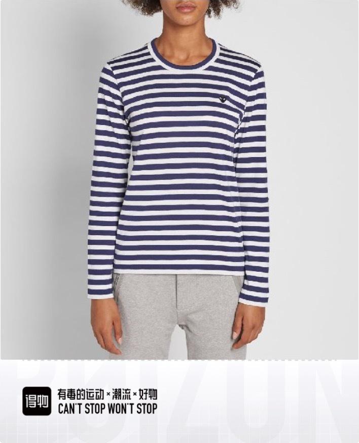 Лонгслив Comme des Garçons Play Black Heart "Navy Blue" фото № 8