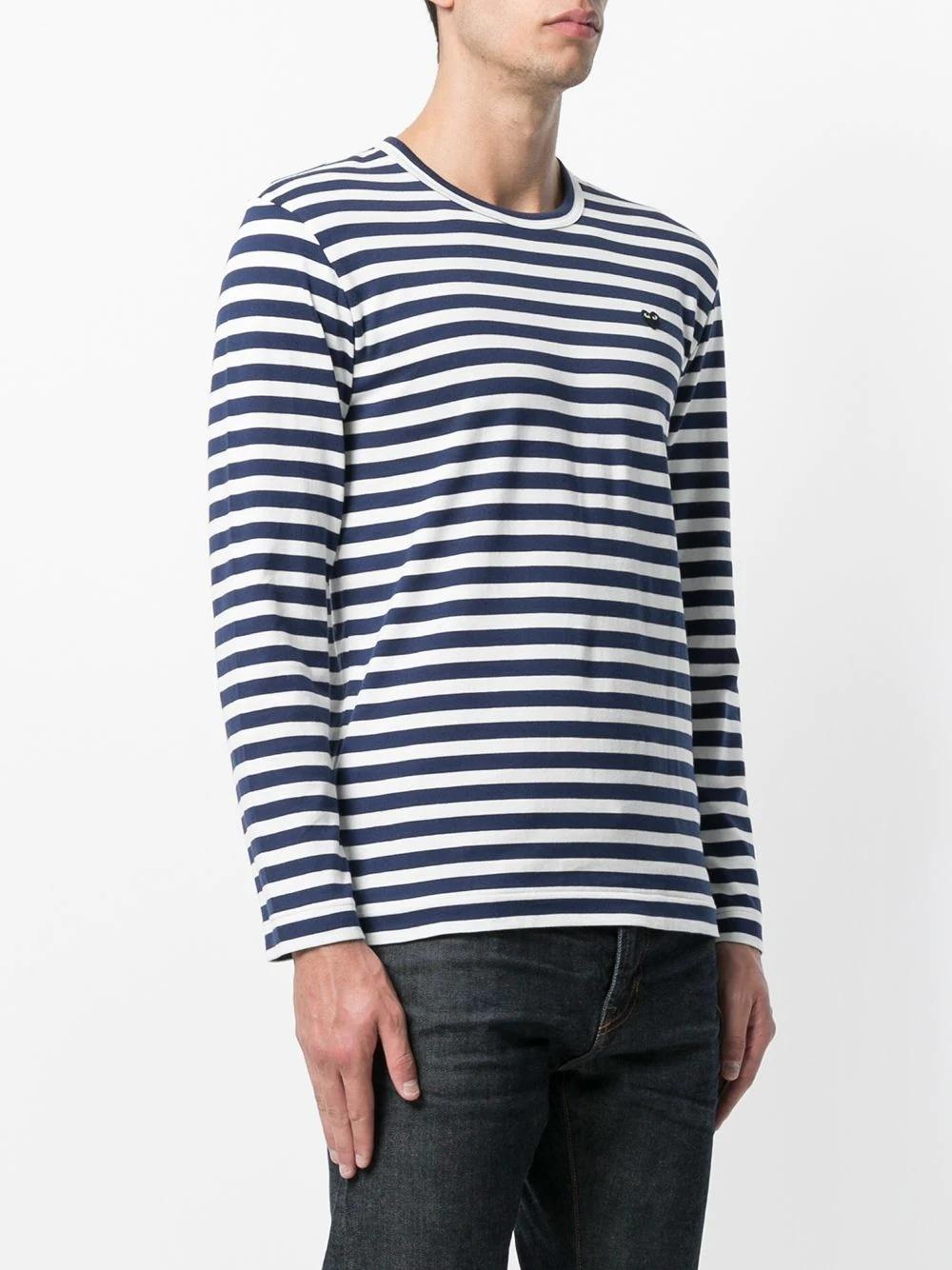 Лонгслив Comme des Garçons Play Black Heart "Navy Blue" фото № 7