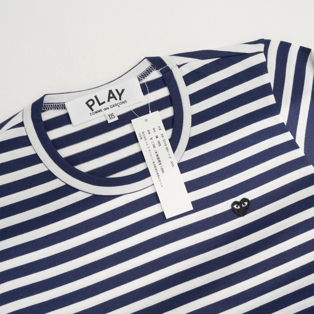 Лонгслив Comme des Garçons Play Black Heart "Navy Blue" фото № 4