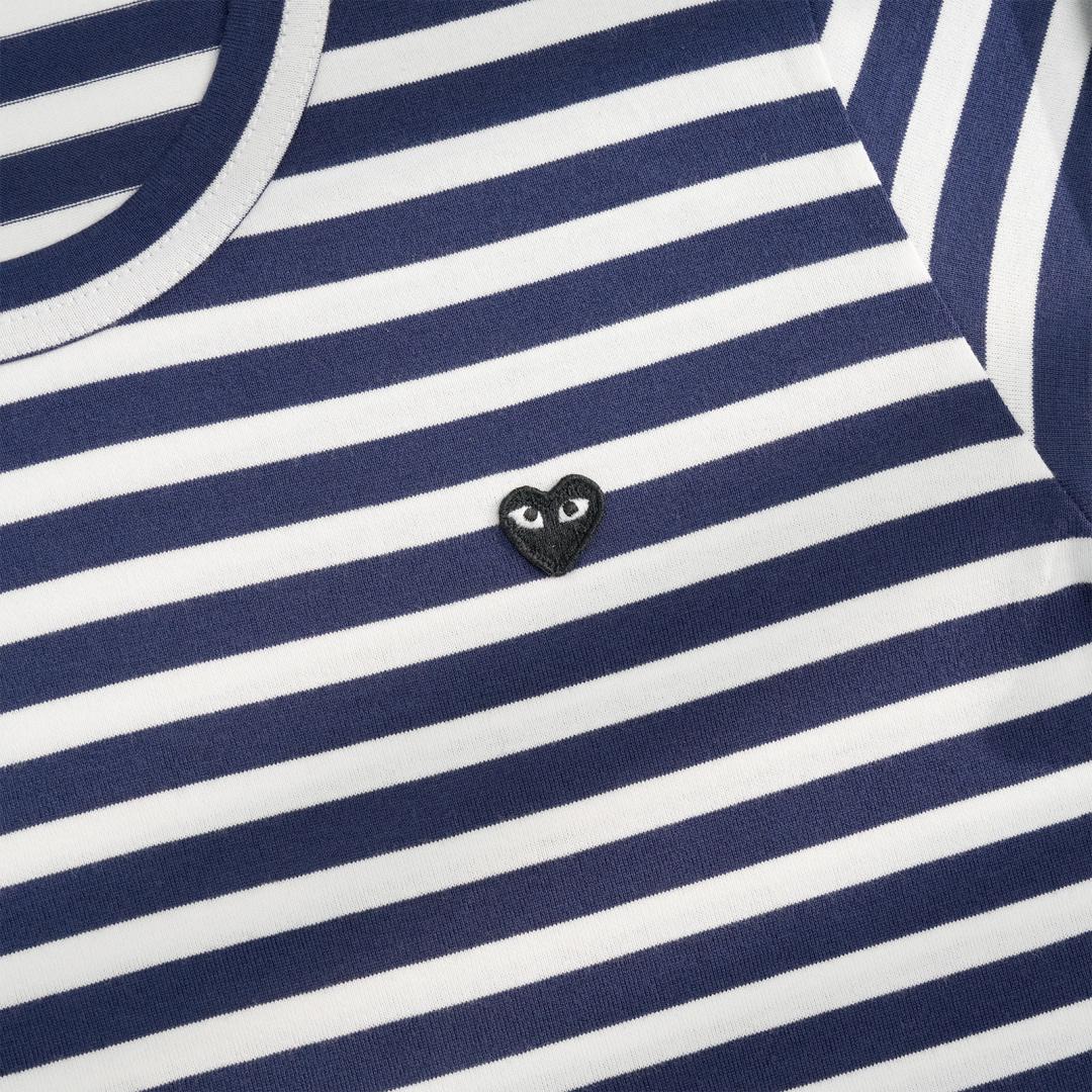 Лонгслив Comme des Garçons Play Black Heart "Navy Blue" фото № 3