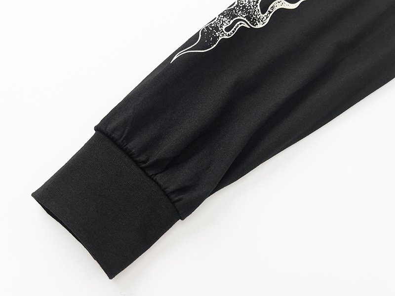 Лонгслив Gallery Dept Flame On The Sleeves "Black" фото № 5