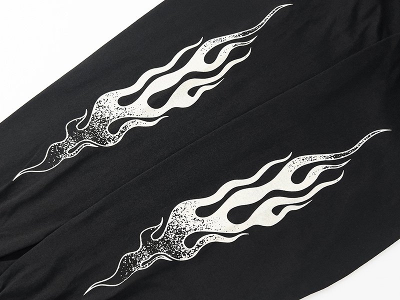 Лонгслив Gallery Dept Flame On The Sleeves "Black" фото № 6
