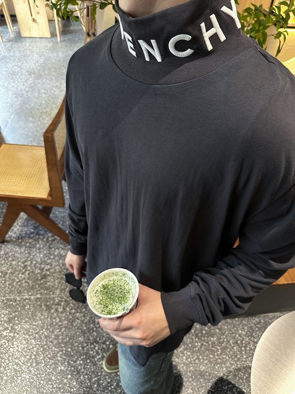 Лонгслив Givenchy Long Sleeves The Inscription On The Collar «Black» фото № 7