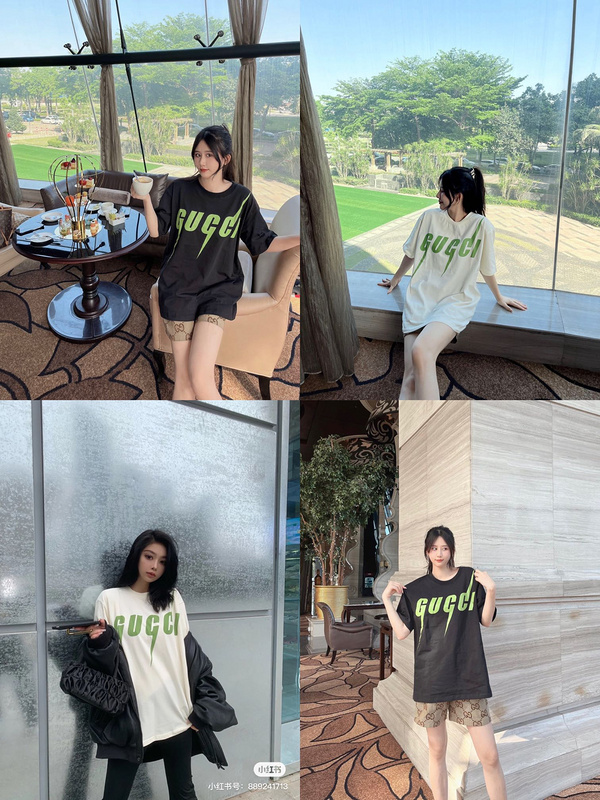 Футболка GUCCI Monochrome with Color Print "White" фото № 2