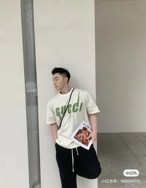 Футболка GUCCI Monochrome with Color Print "White" фото № 7