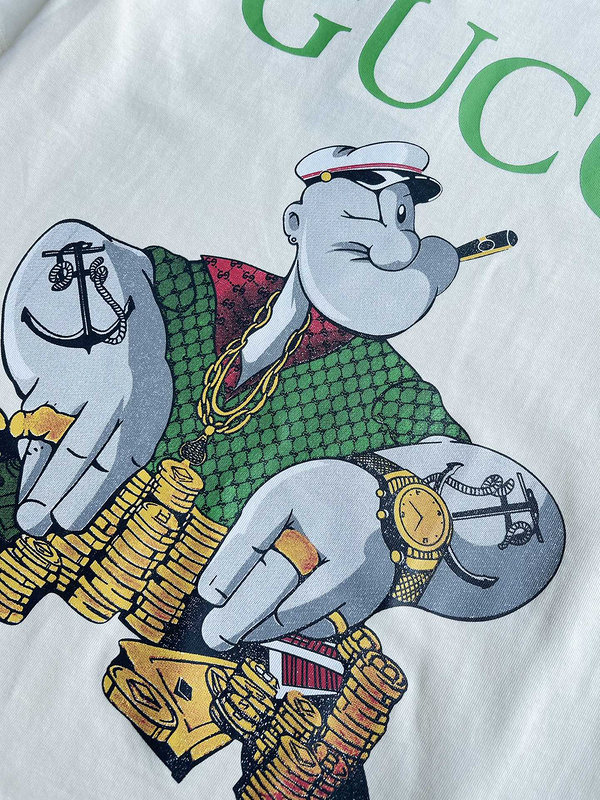 Футболка GUCCI Cartoon Print "White" фото № 5