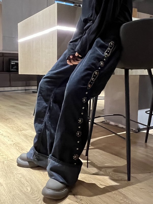 Брюки Kapital Casual Streetwear Flared "Dark Blue" фото № 7