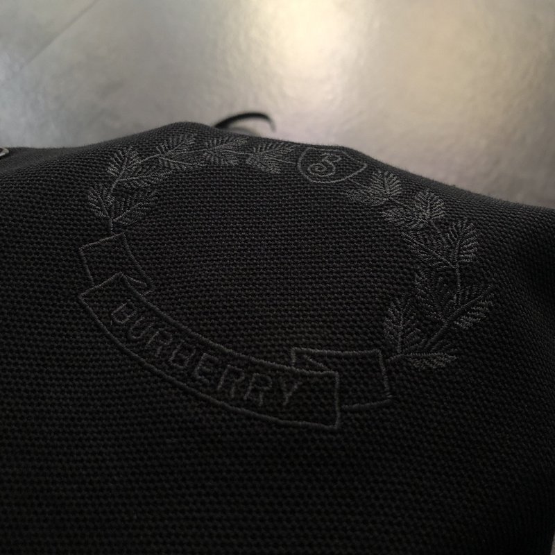 Поло Burberry With Leafy Pattern "Black" фото № 4