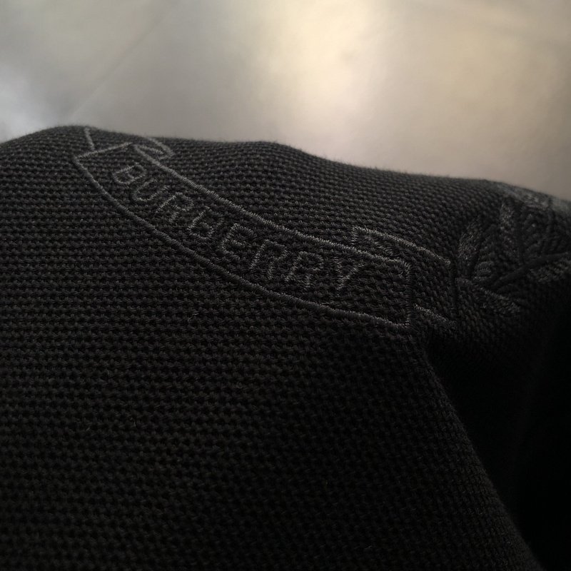 Поло Burberry With Leafy Pattern "Black" фото № 6