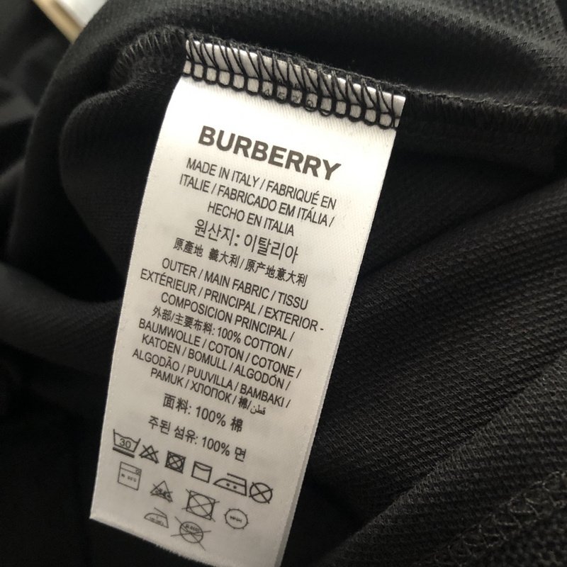 Поло Burberry With Leafy Pattern "Black" фото № 7