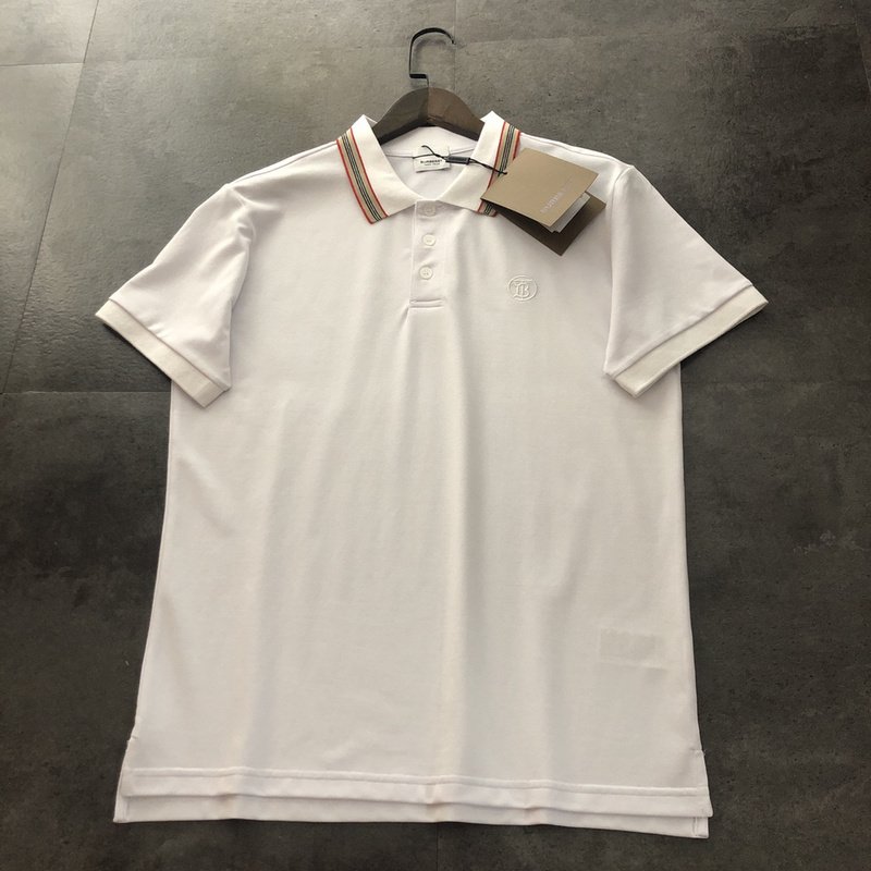 Поло Burberry With A Logo Stamp "White" фото № 4