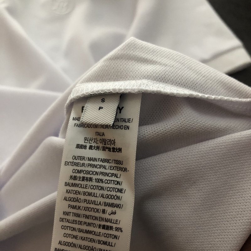 Поло Burberry With A Logo Stamp "White" фото № 5