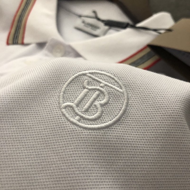 Поло Burberry With A Logo Stamp "White" фото № 7