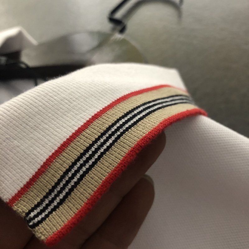 Поло Burberry With A Logo Stamp "White" фото № 9