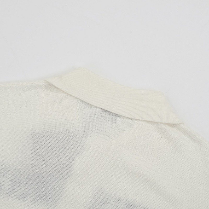 Поло Burberry Printed Logo Letters "Cream" фото № 2