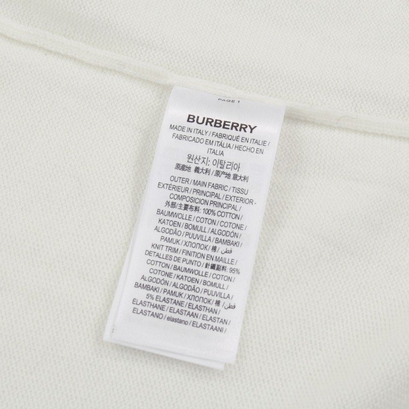 Поло Burberry Printed Logo Letters "Cream" фото № 4
