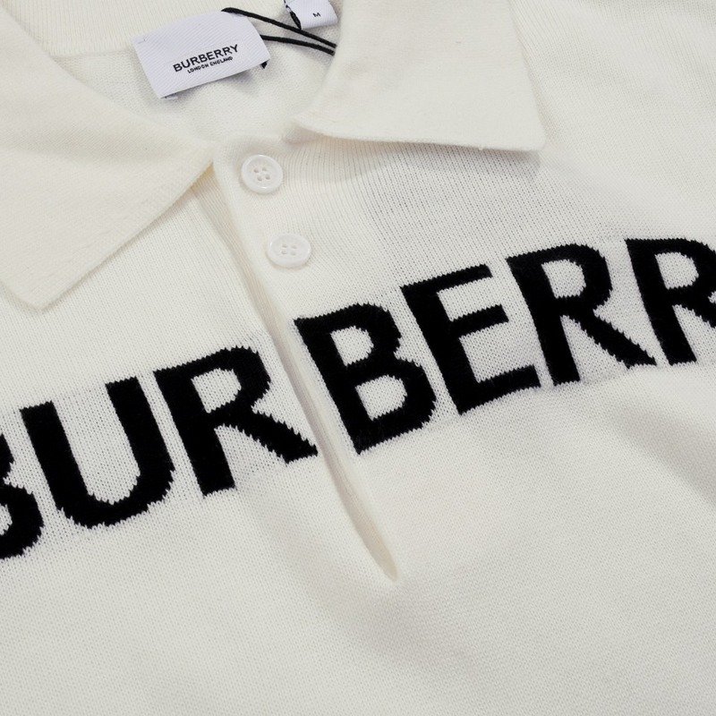 Поло Burberry Printed Logo Letters "Cream" фото № 3