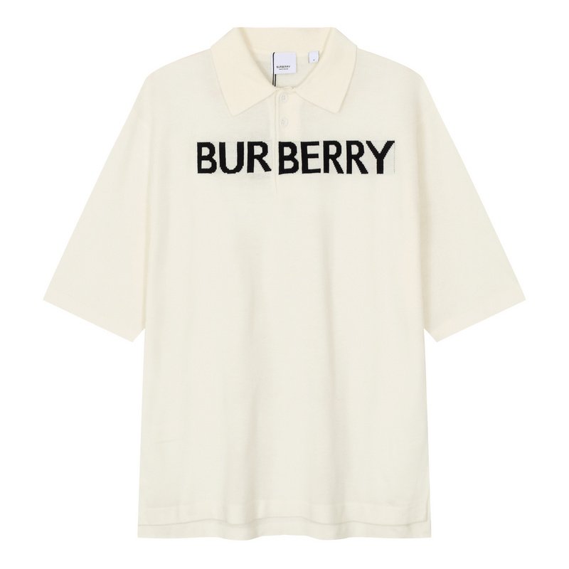 Поло Burberry Printed Logo Letters "Cream" фото № 9