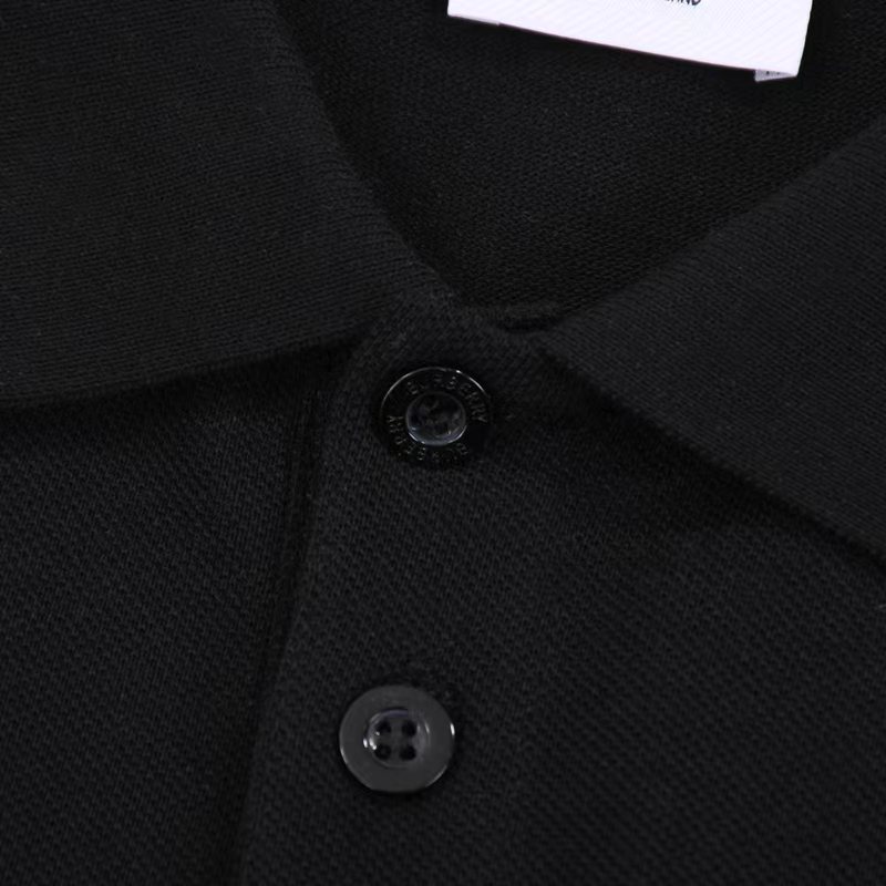 Поло Burberry With A Ribbon With Wreath Logo "Black" фото № 3