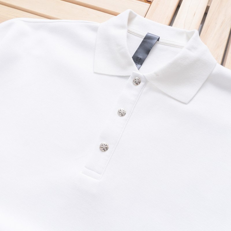 Поло Chrome Hearts Casual Knitted Short Sleeves "White" фото № 3