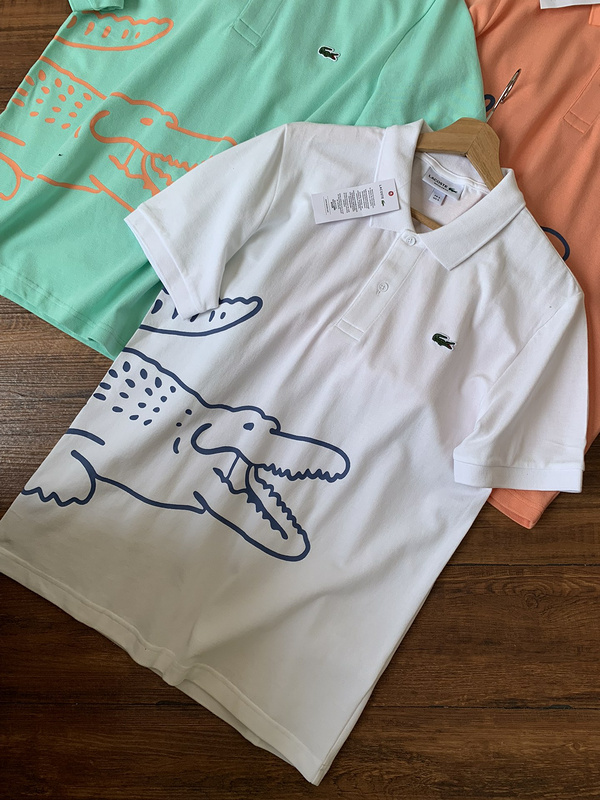 Поло Lacoste Half Logo “White” фото № 5