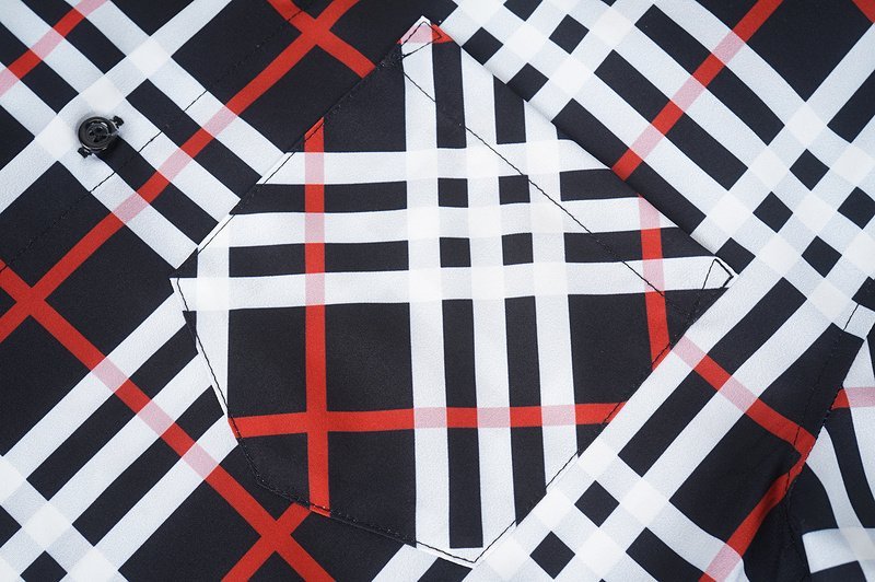 Рубашка Burberry Plaid Shirt With Front Pocket "Black" фото № 3