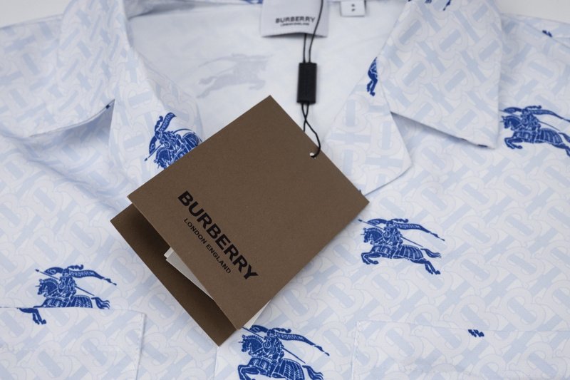 Рубашка Burberry With Print Of Rider On Horse "White" фото № 6