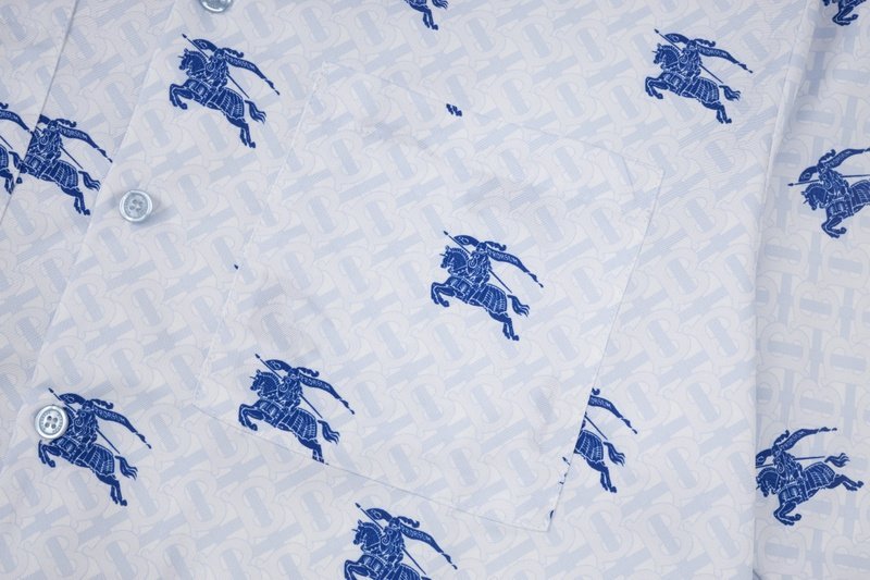 Рубашка Burberry With Print Of Rider On Horse "White" фото № 7