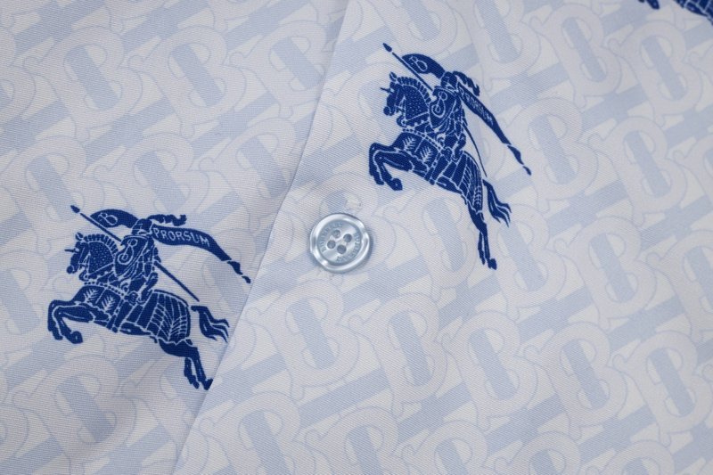 Рубашка Burberry With Print Of Rider On Horse "White" фото № 8