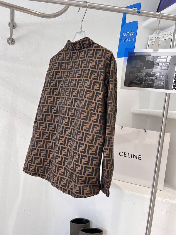 Рубашка Fendi Long Sleeve With Brand Print "Brown" фото № 2