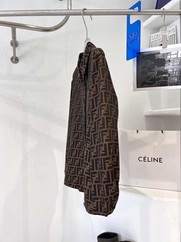 Рубашка Fendi Long Sleeve With Brand Print "Brown" фото № 4