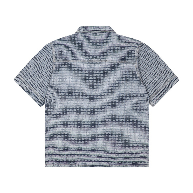 Рубашка Givenchy Brand Print "Blue/Gray" фото № 2