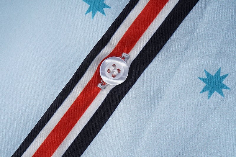 Рубашка Gucci Stripes Decoration On Edges "Blue" фото № 6