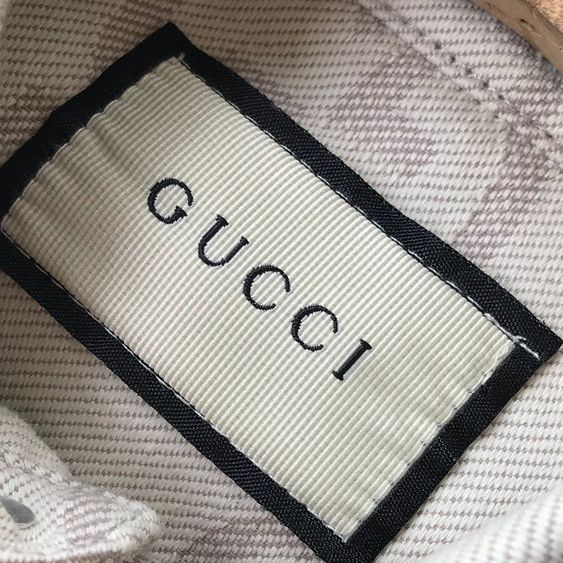 Рубашка Gucci With Branded Print "Cream/Gray" фото № 4