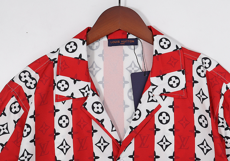 Рубашка Louis Vuitton Red Stripes Short Sleeve "White" фото № 8