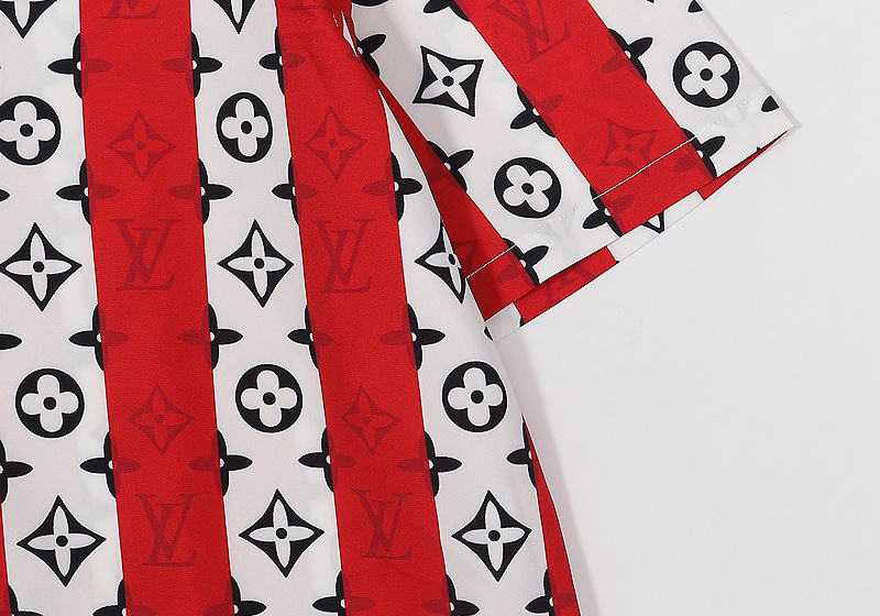 Рубашка Louis Vuitton Red Stripes Short Sleeve "White" фото № 3