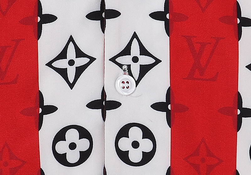 Рубашка Louis Vuitton Red Stripes Short Sleeve "White" фото № 4