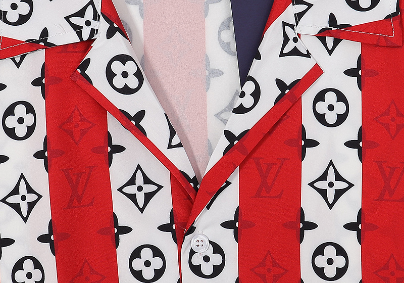 Рубашка Louis Vuitton Red Stripes Short Sleeve "White" фото № 5