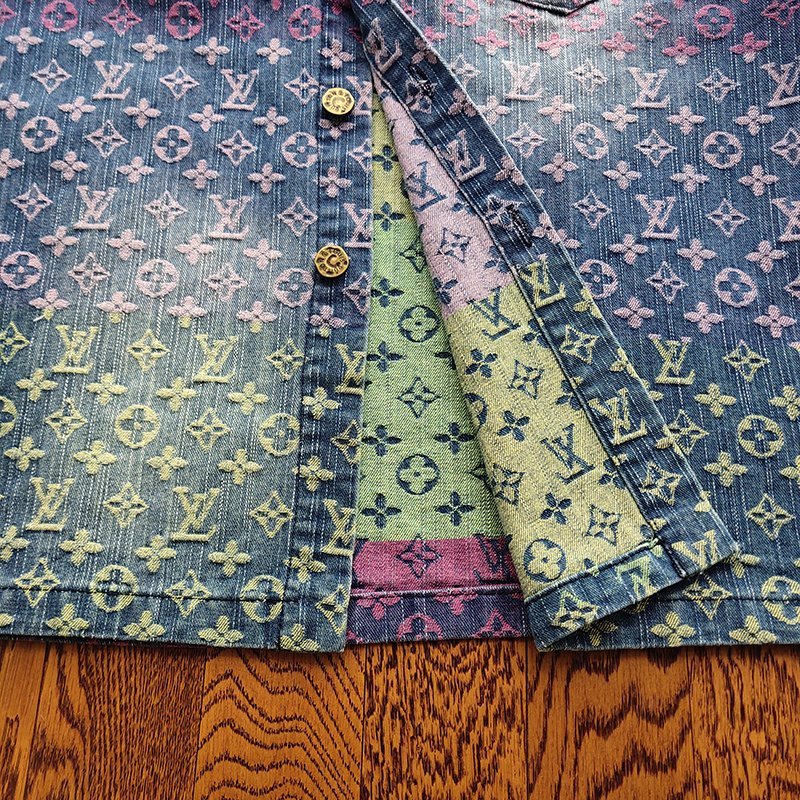 Рубашка Louis Vuitton Multicolored Abstraction "Blue/Green" фото № 6