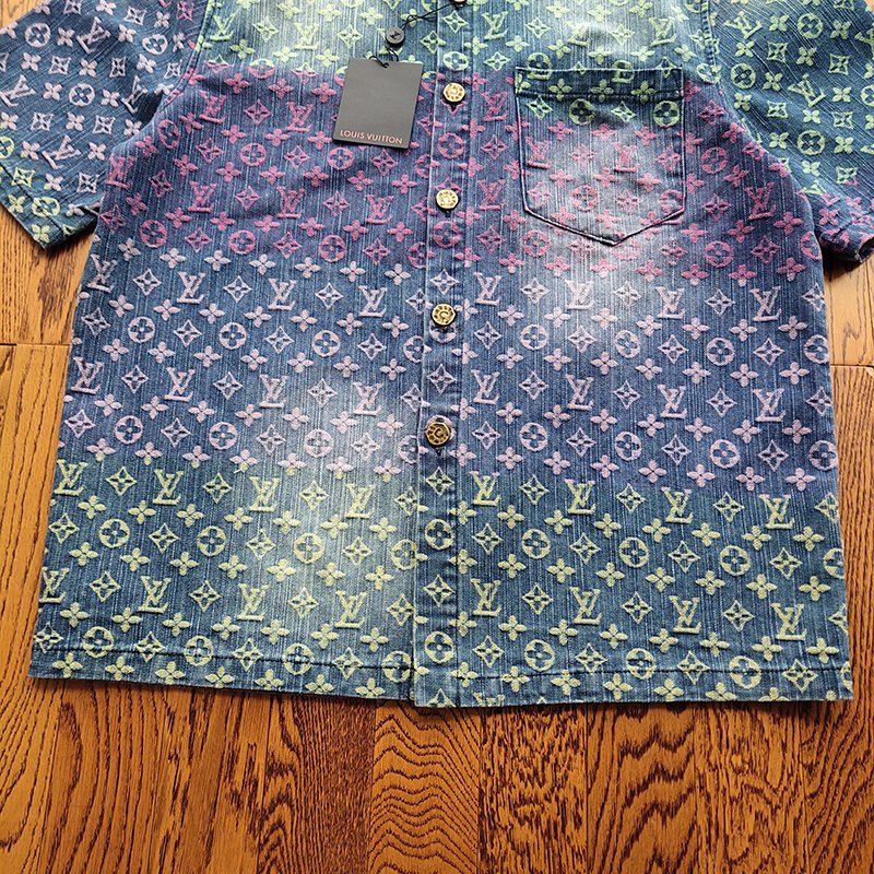 Рубашка Louis Vuitton Multicolored Abstraction "Blue/Green" фото № 7