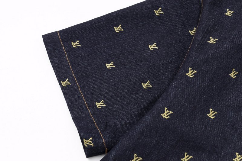 Джинсовая Рубашка Louis Vuitton With Short Sleeves "Blue/Black" фото № 7