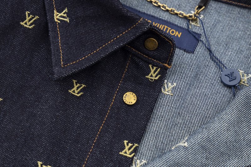 Джинсовая Рубашка Louis Vuitton With Short Sleeves "Blue/Black" фото № 8