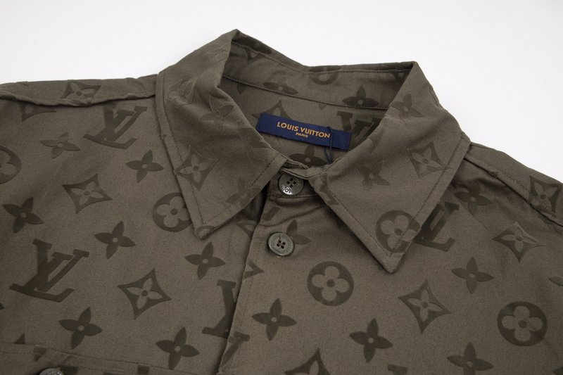 Рубашка Louis Vuitton Branded "Brown/Gray" фото № 3