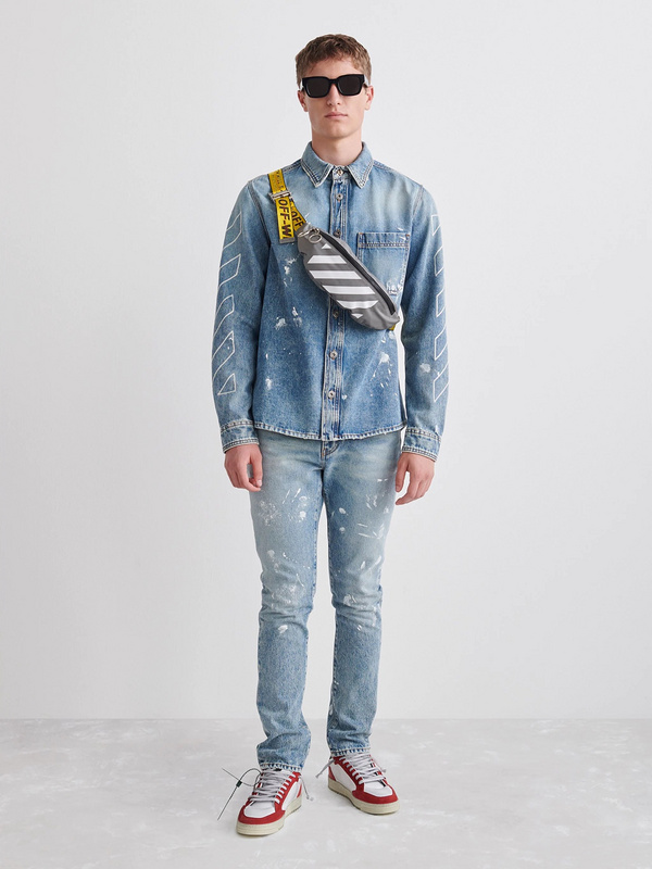 Рубашка Off White Jean Jacket "Blue" фото № 4