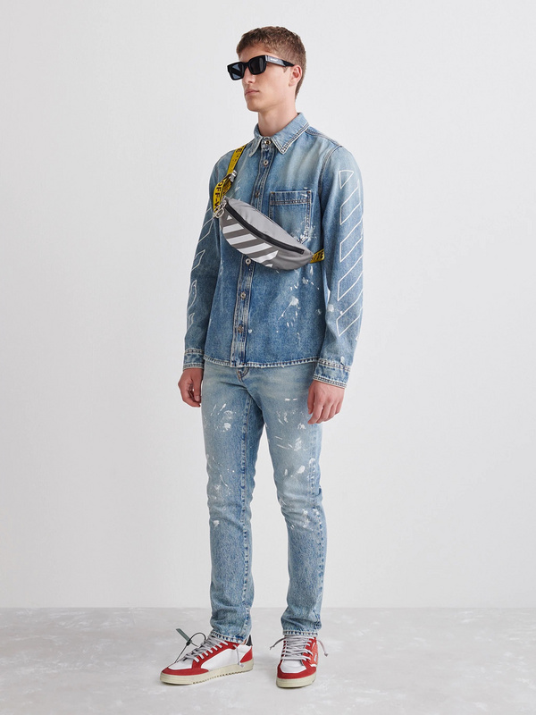 Рубашка Off White Jean Jacket "Blue" фото № 5